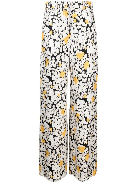 Lanvin floral wide-leg trousers - White - zdjęcie produktu nr 1