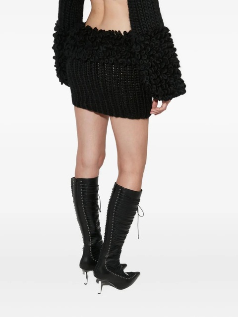 MISBHV knitted logo hardware mini skirt - Black - zdjęcie produktu nr 1