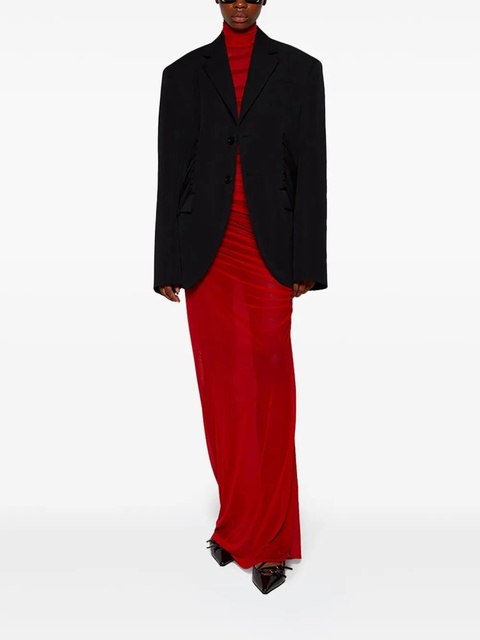 Jean Paul Gaultier draped mesh dress - Red - zdjęcie produktu nr 2
