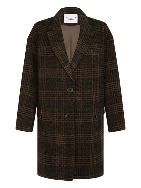 ISABEL MARANT Limiza checked wool coat - Brown - zdjęcie produktu nr 1