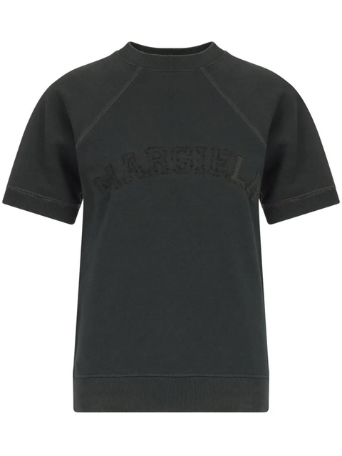 Maison Margiela logo-print cotton sweatshirt - Grey - zdjęcie produktu nr 1