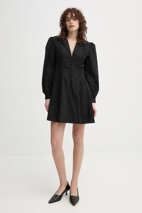 ISABELLE BLANCHE sukienka bawełniana kolor czarny mini rozkloszowana IS25SS-A107-T023 - zdjęcie produktu nr 2