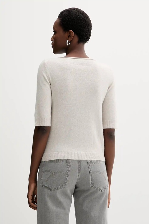 Marella sweter kaszmirowy damski kolor beżowy lekki 2523366271200 - zdjęcie produktu nr 2