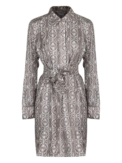 Max Mara Grembo monogram printed mini shirt dress - Neutrals - zdjęcie produktu nr 1