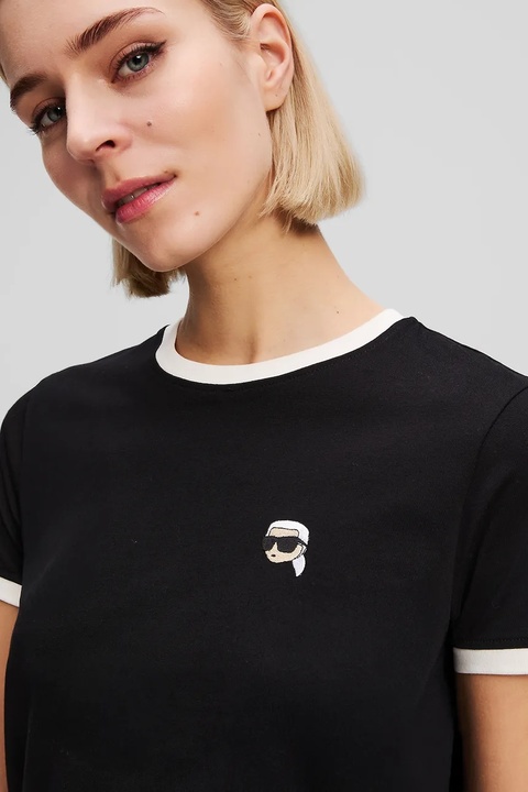 Karl Lagerfeld t-shirt bawełniany damski kolor czarny A3W17078 - zdjęcie produktu nr 2