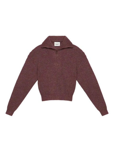 MARANT ÉTOILE Danita zip-up colar sweater - Purple - zdjęcie produktu nr 1