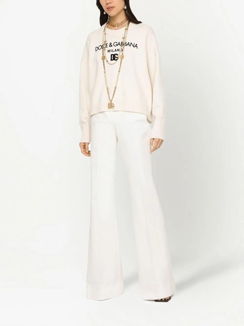 Dolce & Gabbana high-waisted flared trousers - White - zdjęcie produktu nr 2