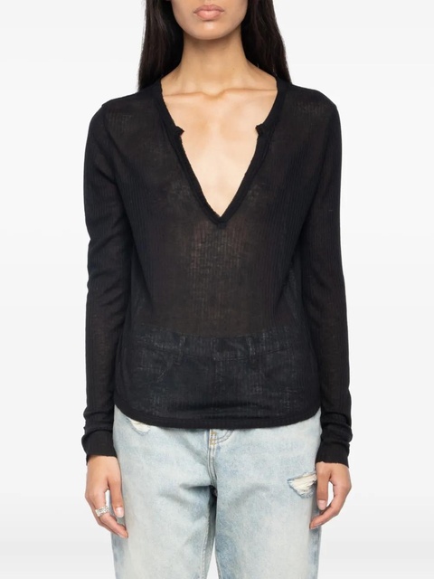 Zadig&Voltaire ribbed long-sleeve top - Black - zdjęcie produktu nr 2