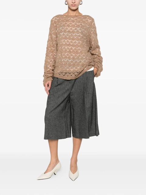 SOLOTRE open-knit sweater - Brown - zdjęcie produktu nr 2