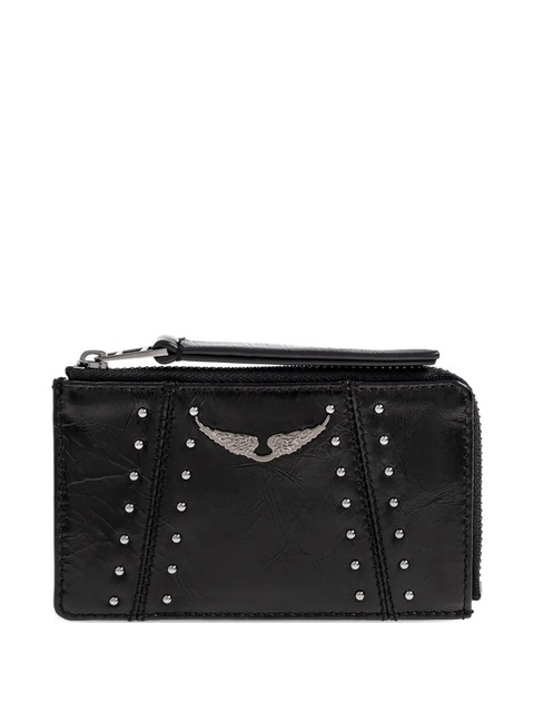 Zadig&Voltaire studded wings-detail leather wallet - Black - zdjęcie produktu nr 1