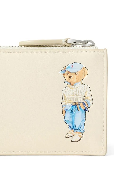 Polo Ralph Lauren portfel skórzany damski kolor beżowy 427967718 - zdjęcie produktu nr 2