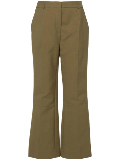 Victoria Beckham cropped flared trousers - Green - zdjęcie produktu nr 1
