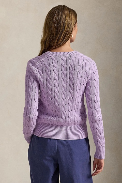 Polo Ralph Lauren kardigan bawełniany damski kolor fioletowy 211971868 - zdjęcie produktu nr 2