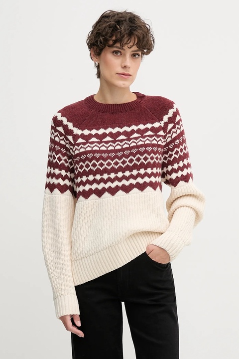 Barbour sweter z dodatkiem wełny MABEL damski kolor czerwony LKN1684 - zdjęcie produktu nr 1