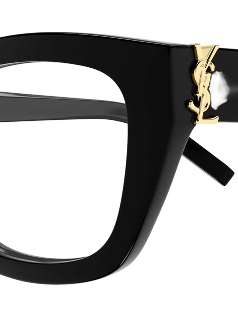 Saint Laurent Eyewear cat-eye logo glasses - Black - zdjęcie produktu nr 2