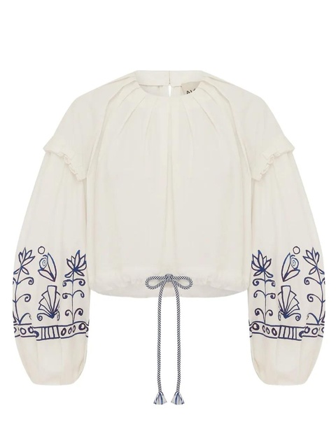 ALEMAIS Leela ruffled floral top - Neutrals - zdjęcie produktu nr 2