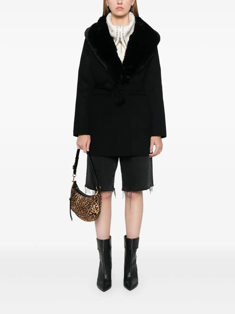 Maje double-faced midi coat - Black - zdjęcie produktu nr 2