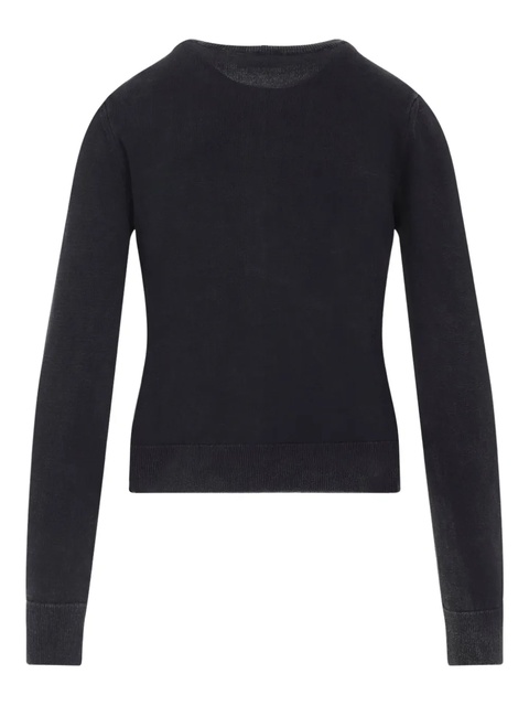 Diesel button-fastening logo-embroidered cardigan - Black - zdjęcie produktu nr 2