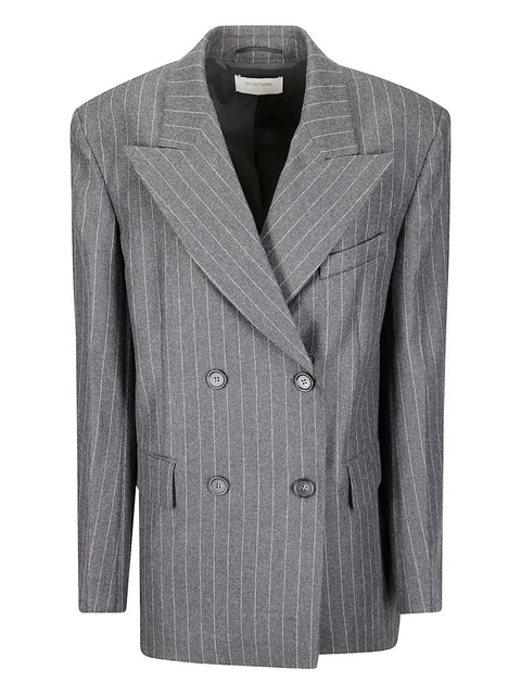 Sportmax pinstripe double-breasted jacket - Grey - zdjęcie produktu nr 1