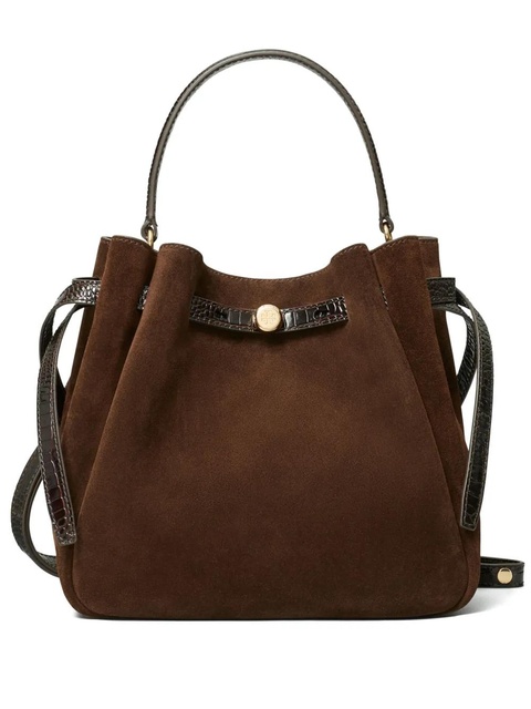 Tory Burch suede bucket bag - Brown - zdjęcie produktu nr 1