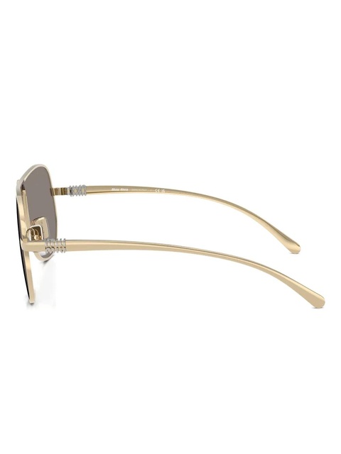 Miu Miu Eyewear pilot-frame sunglasses - Gold - zdjęcie produktu nr 2