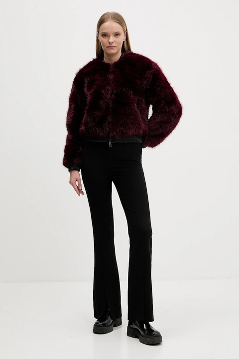 Desigual kurtka bomber RASPBERRY kolor bordowy przejściowa 25WWEW67 - zdjęcie produktu nr 1