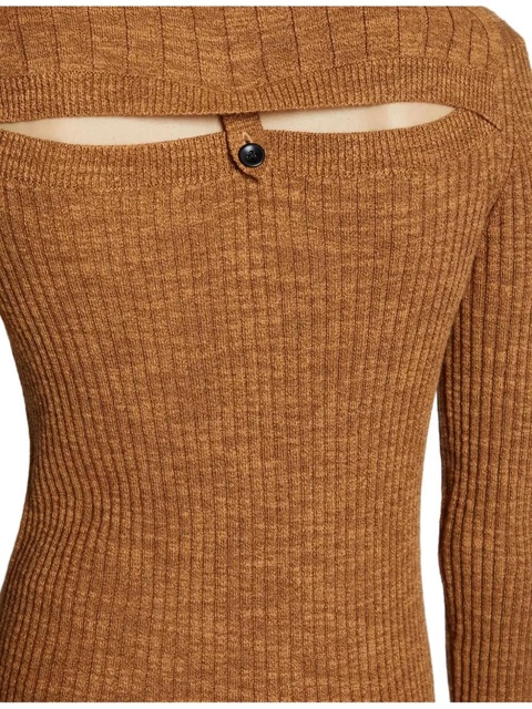 Proenza Schouler ribbed open-back top - Brown - zdjęcie produktu nr 2