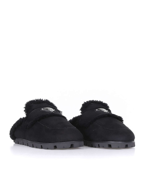 PRADA - Czarne mule z logo - zdjęcie produktu nr 1