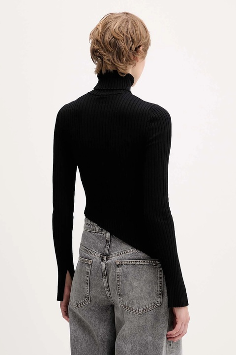 Hugo Blue sweter damski kolor czarny lekki z golfem 50548163 - zdjęcie produktu nr 2