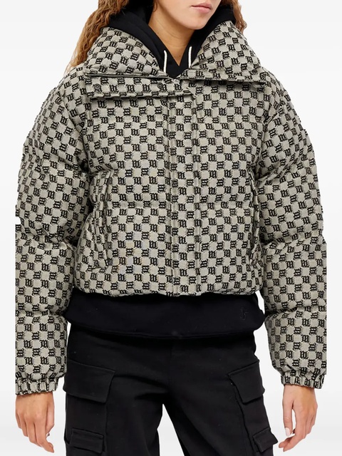MISBHV monogram-jacquard puffer jacket - Neutrals - zdjęcie produktu nr 2
