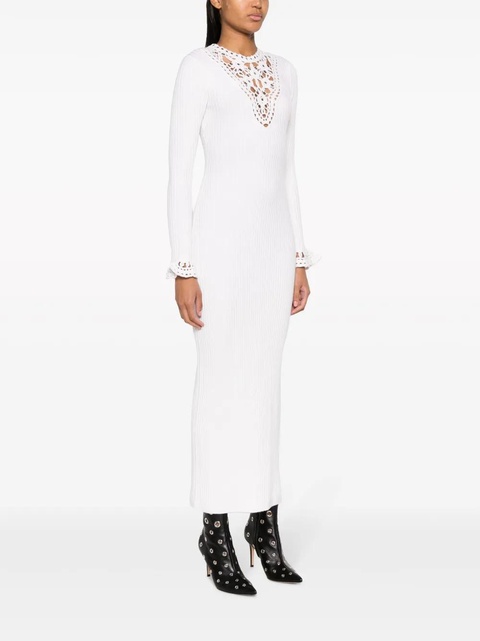 Rabanne open-knit panel midi dress - White - zdjęcie produktu nr 2