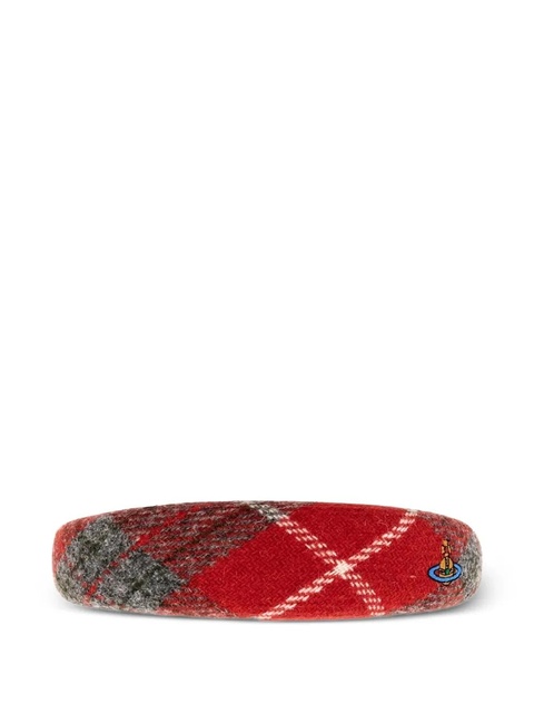 Vivienne Westwood tartan-pattern headband - Red - zdjęcie produktu nr 1
