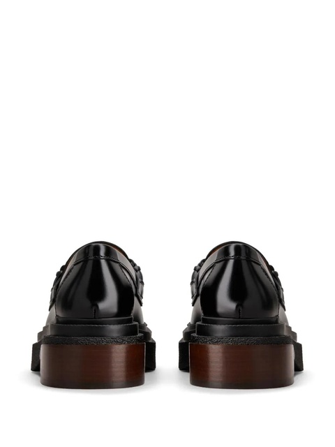 Tod's almond-toe leather loafers - Black - zdjęcie produktu nr 2