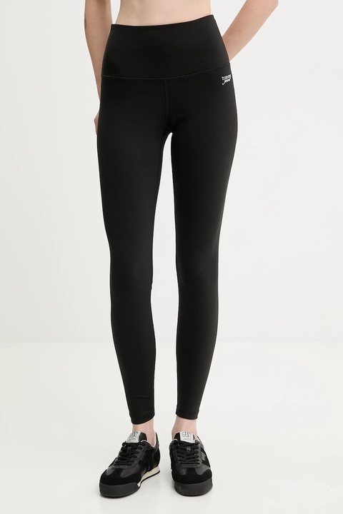Tommy Jeans legginsy damskie kolor czarny gładkie DW0DW21830 - zdjęcie produktu nr 1