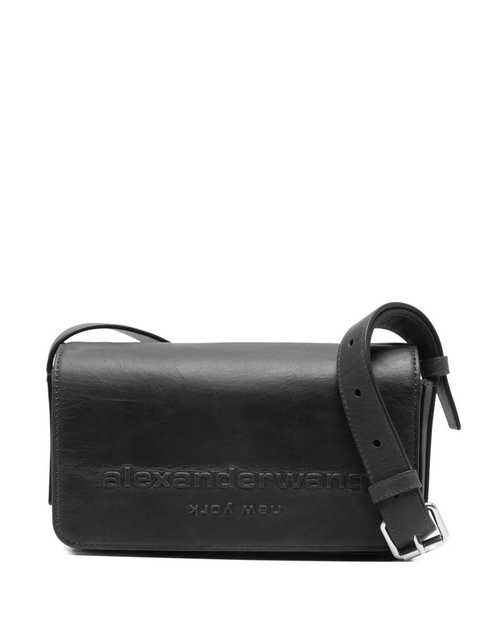 Alexander Wang flap leather crossbody bag - Black - zdjęcie produktu nr 1