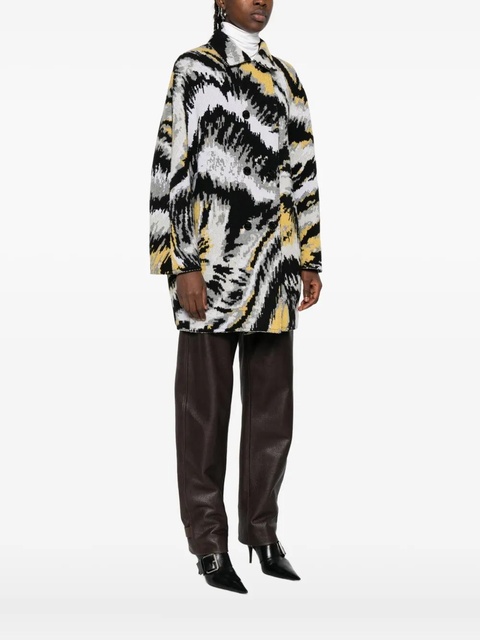 Missoni abstract-pattern double-breasted coat - Black - zdjęcie produktu nr 2