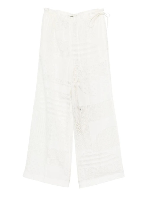 FENDI lace-panel trousers - White - zdjęcie produktu nr 1