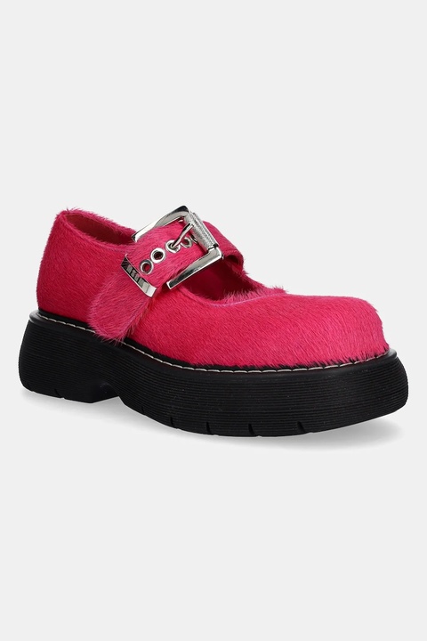MSGM baleriny zamszowe kolor różowy 3941MDS858 995 - zdjęcie produktu nr 1