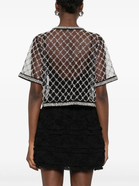 Maje embroidered tulle top - Black - zdjęcie produktu nr 2