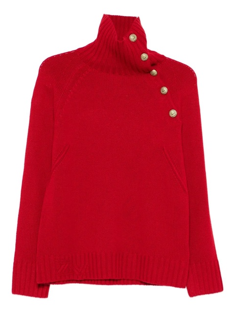 Zadig&Voltaire high-neck button-detail sweater - Red - zdjęcie produktu nr 1