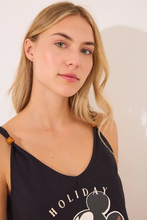 women'secret piżama bawełniana MICKEY damska kolor czarny bawełniana 3139914 - zdjęcie produktu nr 2