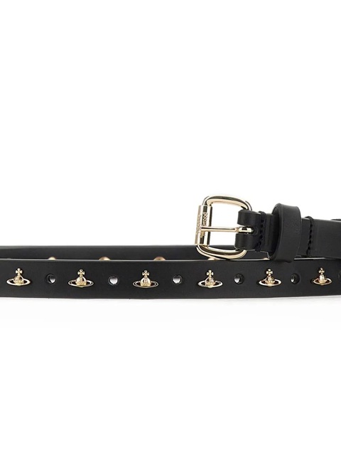 Vivienne Westwood orb-stud leather belt - Black - zdjęcie produktu nr 2