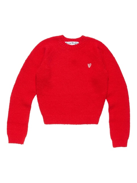 Acne Studios heart-embroidered raglan-sleeve sweater - zdjęcie produktu nr 1