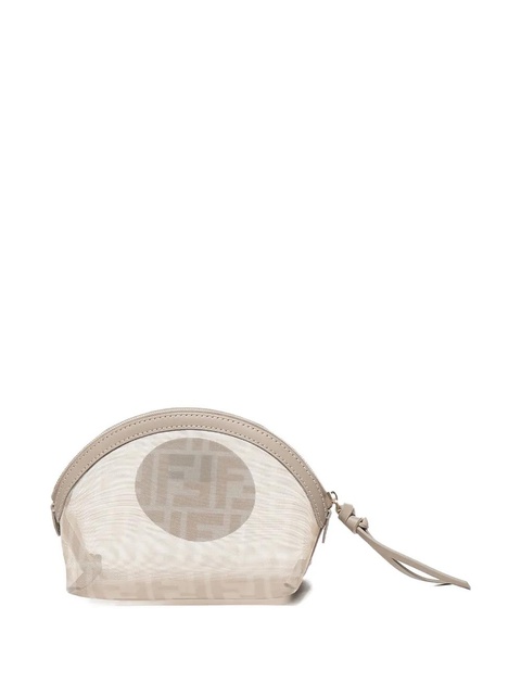 FENDI FF-logo mesh make up bag - Neutrals - zdjęcie produktu nr 2