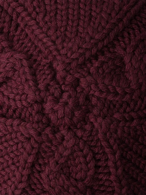 Prada cable-knit logo bucket hat - Red - zdjęcie produktu nr 2