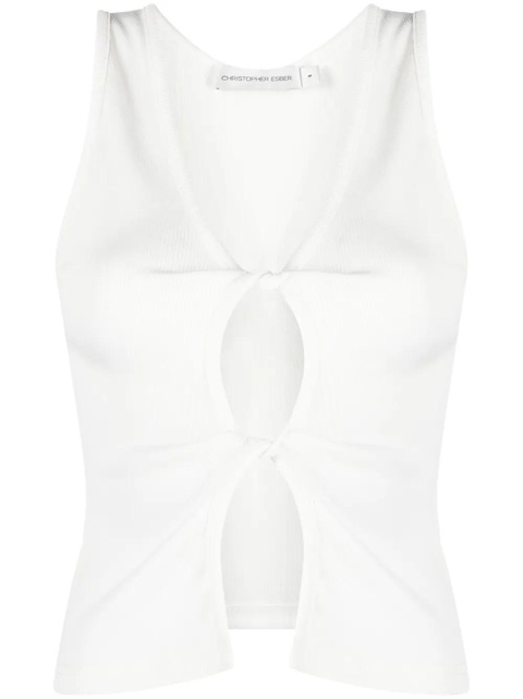 Christopher Esber cut-out twisted tank top - White - zdjęcie produktu nr 1