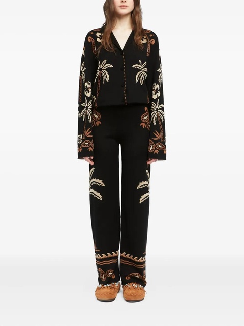 Alanui Glimpse Of Eden palm-tree paisley trousers - Brown - zdjęcie produktu nr 2