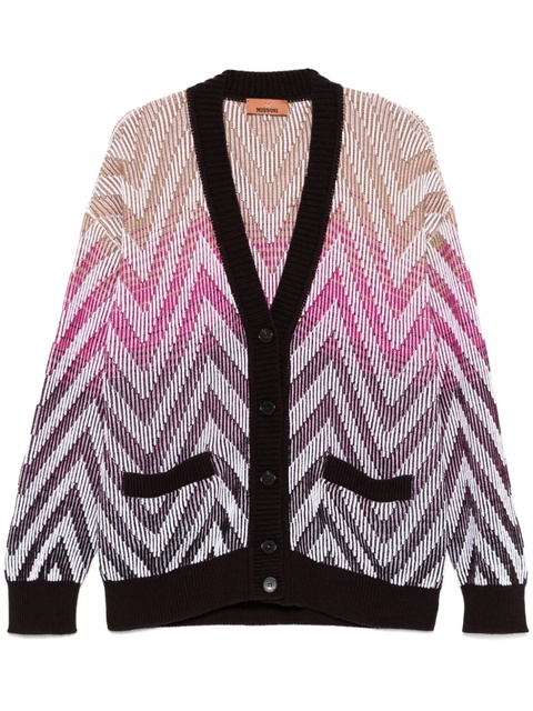 Missoni chevron-knit cardigan - Neutrals - zdjęcie produktu nr 1