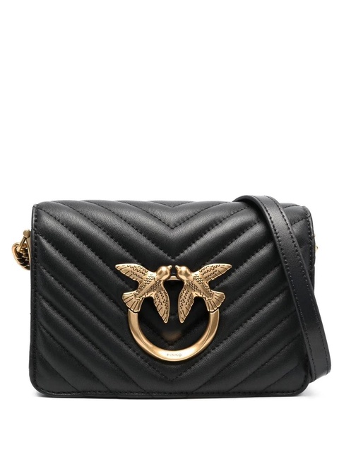 PINKO mini chevron-quilted Click Love bag - Black - zdjęcie produktu nr 1