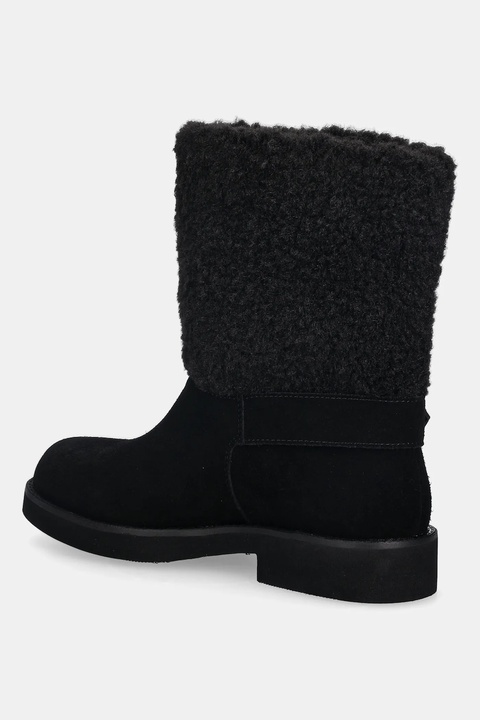 BOSS botki Eleri damskie kolor czarny na płaskim obcasie 50552748 - zdjęcie produktu nr 2